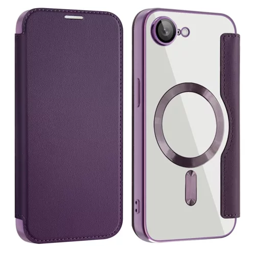 Techsuit - SmartMag Book Case - iPhone 16e / iPhone 17e - Purple