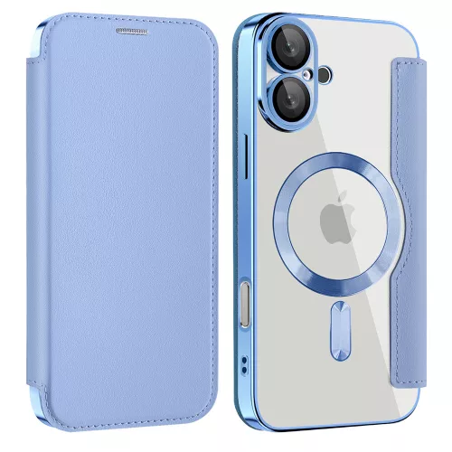 Techsuit - SmartMag Book Case - iPhone 16 - Light Blue