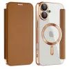 Techsuit - SmartMag kinyitható tok - iPhone 16 Plus - Barna