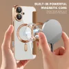 Techsuit - SmartMag kinyitható tok - iPhone 16 Plus - Barna