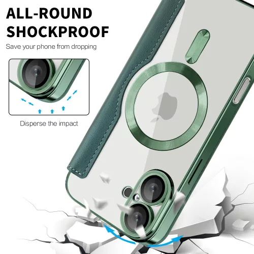 Techsuit - SmartMag Book Case - iPhone 16 Plus - Green