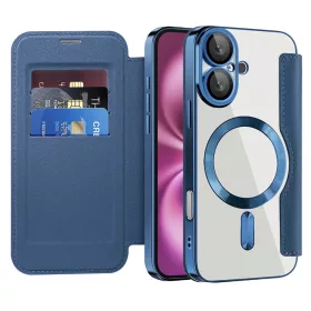 Techsuit - SmartMag Book Case - iPhone 16 Plus - Blue
