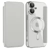 Techsuit - SmartMag kinyitható tok - iPhone 16 Plus - Szürke