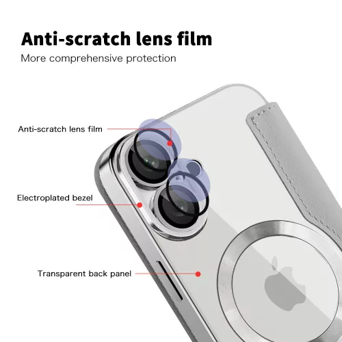 Techsuit - SmartMag kinyitható tok - iPhone 16 Plus - Szürke