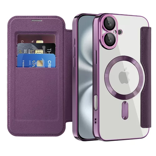 Techsuit - SmartMag Book Case - iPhone 16 Plus - Purple