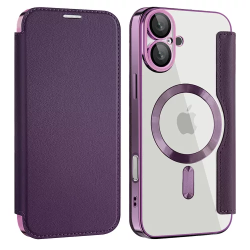 Techsuit - SmartMag Book Case - iPhone 16 Plus - Purple