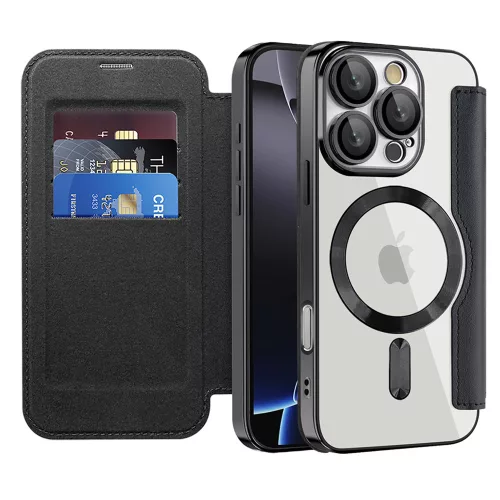 Techsuit - SmartMag Book Case - iPhone 16 Pro - Black