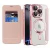 Techsuit - SmartMag kinyitható tok - iPhone 16 Pro - Rózsaszín