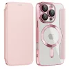 Techsuit - SmartMag kinyitható tok - iPhone 16 Pro - Rózsaszín