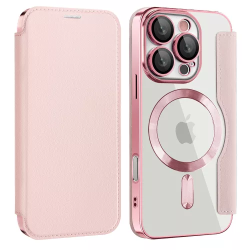 Techsuit - SmartMag kinyitható tok - iPhone 16 Pro - Rózsaszín