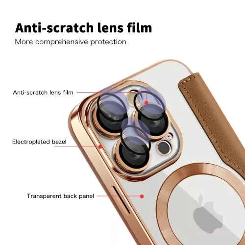Techsuit - SmartMag kinyitható tok - iPhone 16 Pro - Barna