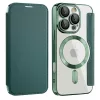 Techsuit - SmartMag kinyitható tok - iPhone 16 Pro - Zöld