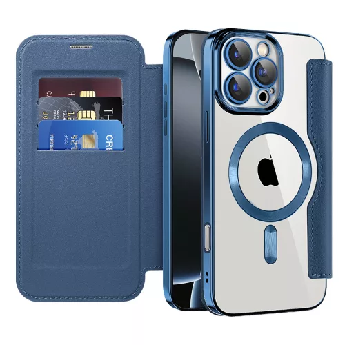 Techsuit - SmartMag kinyitható tok - iPhone 16 Pro - Kék