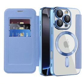   Techsuit - SmartMag kinyitható tok - iPhone 16 Pro - VIlágoskék