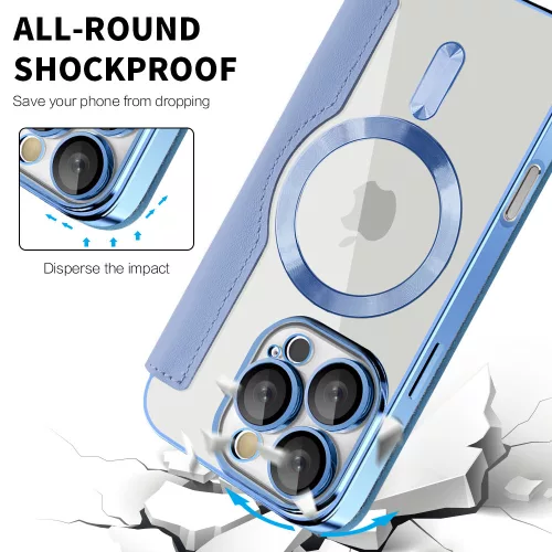Techsuit - SmartMag kinyitható tok - iPhone 16 Pro - VIlágoskék