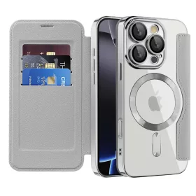   Techsuit - SmartMag kinyitható tok - iPhone 16 Pro - Szürke
