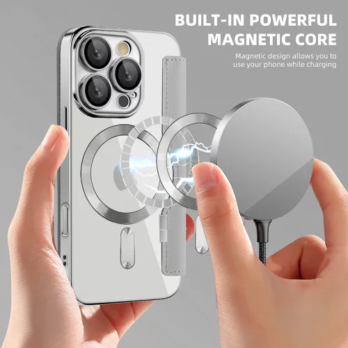 Techsuit - SmartMag kinyitható tok - iPhone 16 Pro - Szürke