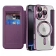 Techsuit - SmartMag kinyitható tok - iPhone 16 Pro - Lila