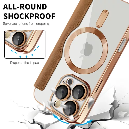 Techsuit - SmartMag kinyitható tok - iPhone 16 Pro Max - Barna