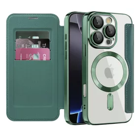   Techsuit - SmartMag kinyitható tok - iPhone 16 Pro Max - Zöld