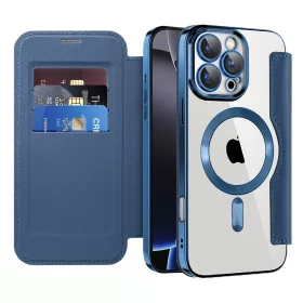   Techsuit - SmartMag kinyitható tok - iPhone 16 Pro Max - Kék