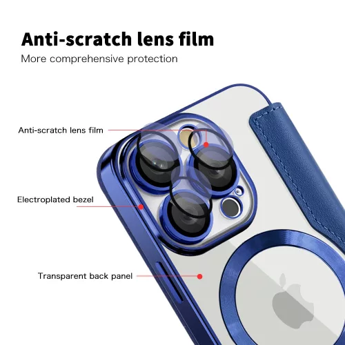 Techsuit - SmartMag kinyitható tok - iPhone 16 Pro Max - Kék