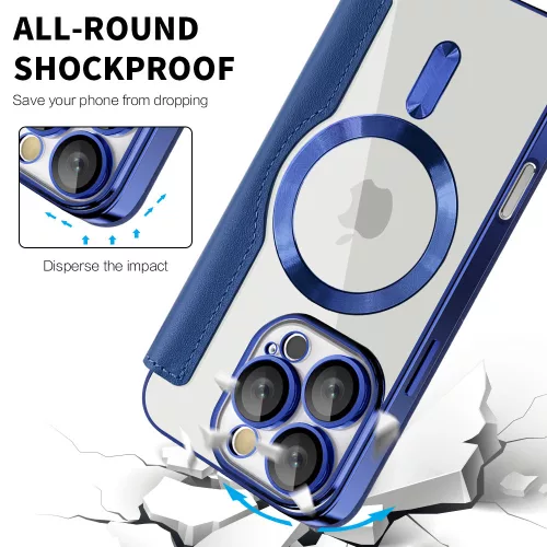 Techsuit - SmartMag kinyitható tok - iPhone 16 Pro Max - Kék