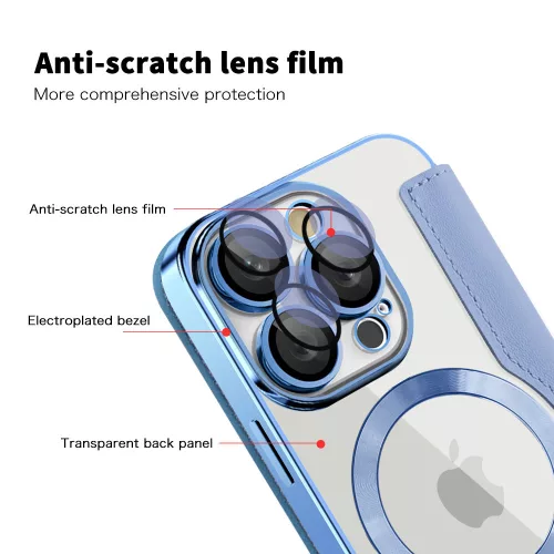 Techsuit - SmartMag kinyitható tok - iPhone 16 Pro Max - VIlágoskék