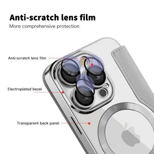 Techsuit - SmartMag kinyitható tok - iPhone 16 Pro Max - Szürke