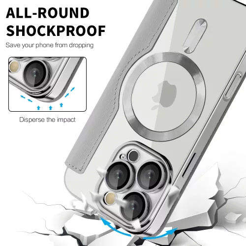 Techsuit - SmartMag kinyitható tok - iPhone 16 Pro Max - Szürke