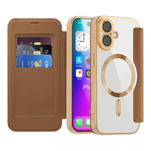 Techsuit - SmartMag kinyitható tok - iPhone 17 - Barna