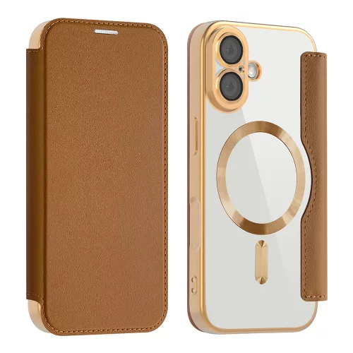 Techsuit - SmartMag kinyitható tok - iPhone 17 - Barna