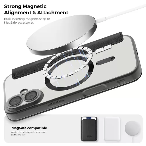 Techsuit - SmartMag kinyitható tok - iPhone 17 - Barna