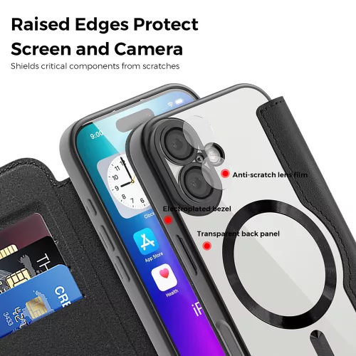 Techsuit - SmartMag kinyitható tok - iPhone 17 - Barna