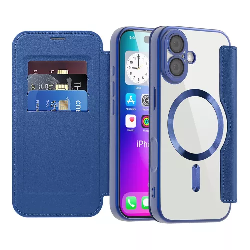 Techsuit - SmartMag kinyitható tok - iPhone 17 - Kék