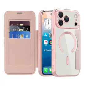  Techsuit - SmartMag kinyitható tok - iPhone 17 Pro - Rózsaszín