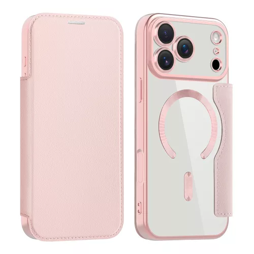 Techsuit - SmartMag kinyitható tok - iPhone 17 Pro - Rózsaszín