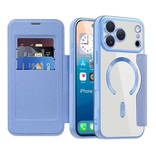 Techsuit - SmartMag kinyitható tok - iPhone 17 Pro - VIlágoskék