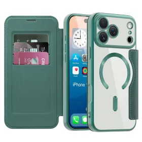   Techsuit - SmartMag kinyitható tok - iPhone 17 Pro Max - Zöld