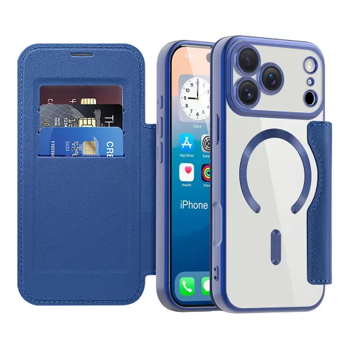 Techsuit - SmartMag kinyitható tok - iPhone 17 Pro Max - Kék