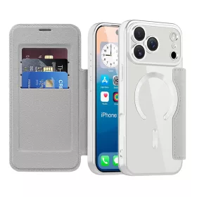   Techsuit - SmartMag kinyitható tok - iPhone 17 Pro Max - Szürke