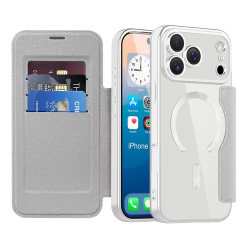 Techsuit - SmartMag kinyitható tok - iPhone 17 Pro Max - Szürke