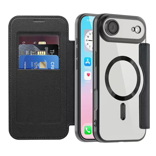Techsuit - SmartMag kinyitható tok - iPhone 17 Air - Fekete