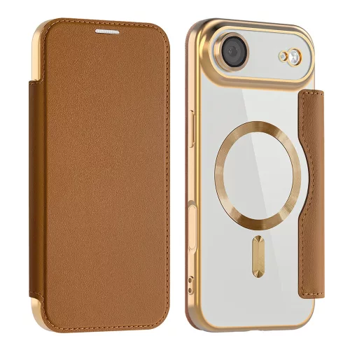 Techsuit - SmartMag kinyitható tok - iPhone 17 Air - Barna