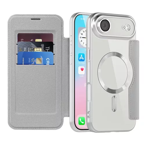 Techsuit - SmartMag kinyitható tok - iPhone 17 Air - Szürke