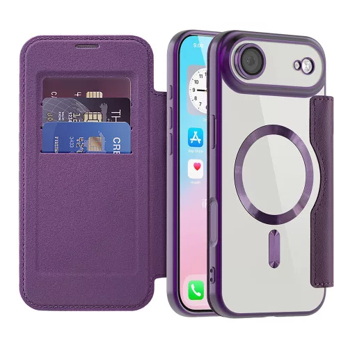 Techsuit - SmartMag kinyitható tok - iPhone 17 Air - Lila
