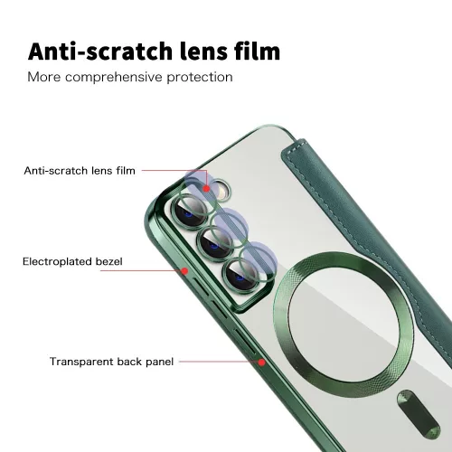 Techsuit - SmartMag Book Case - Samsung Galaxy S22 5G - Green
