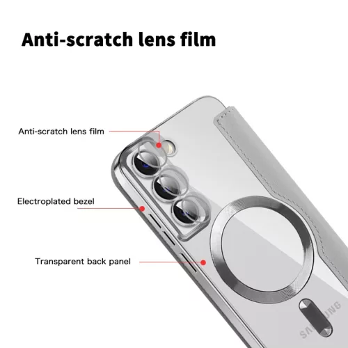 Techsuit - SmartMag Book Case - Samsung Galaxy S22 5G - Gray