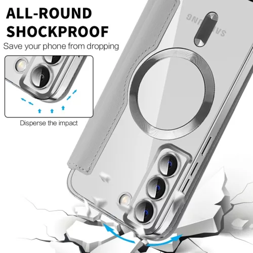 Techsuit - SmartMag Book Case - Samsung Galaxy S22 5G - Gray