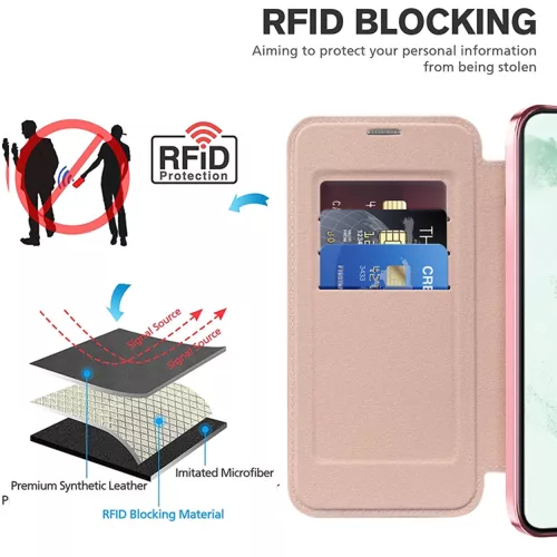 Techsuit - SmartMag Book Case - Samsung Galaxy S22 Plus 5G - Pink